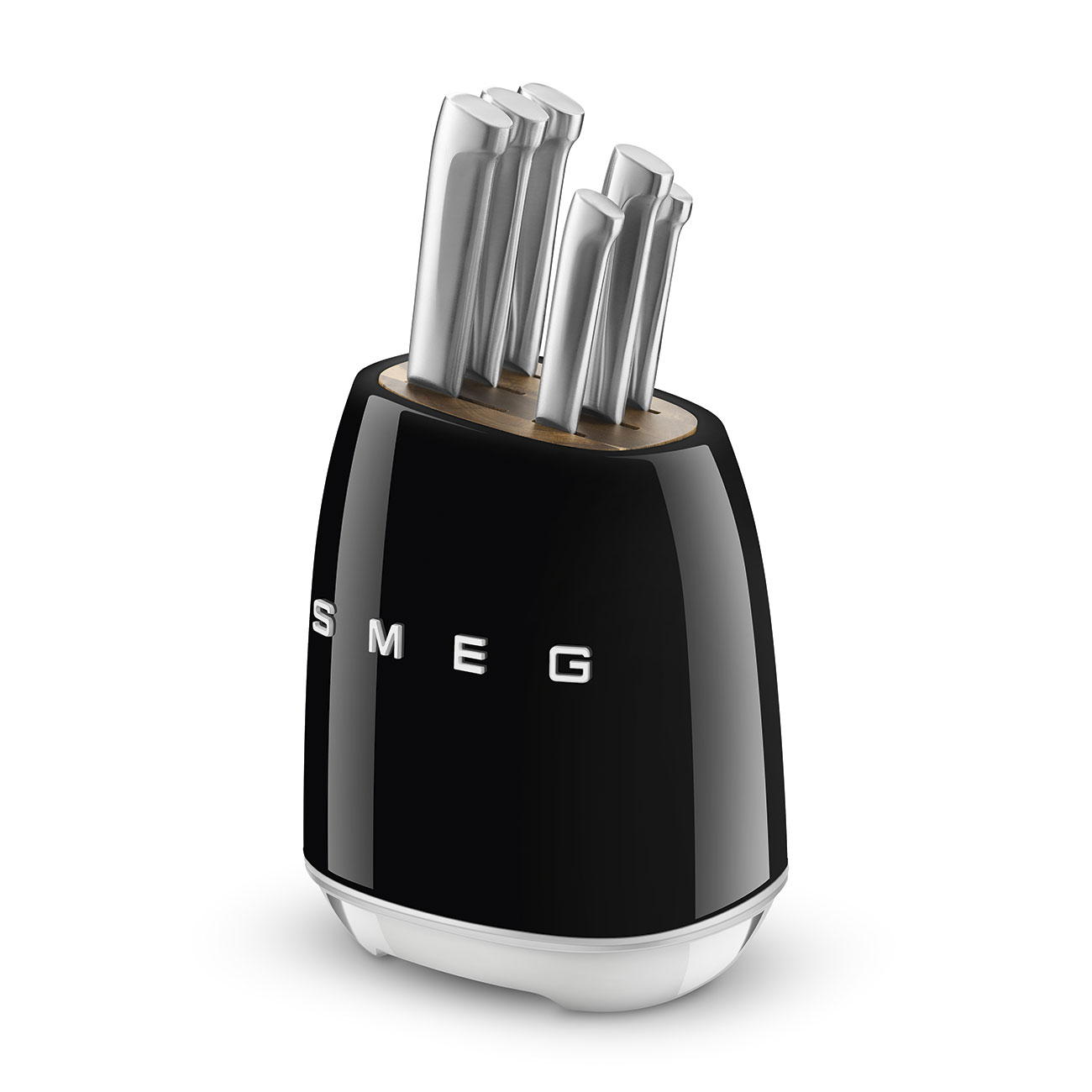 Blok z zestawem 6 noży Smeg KBSF02BL – design